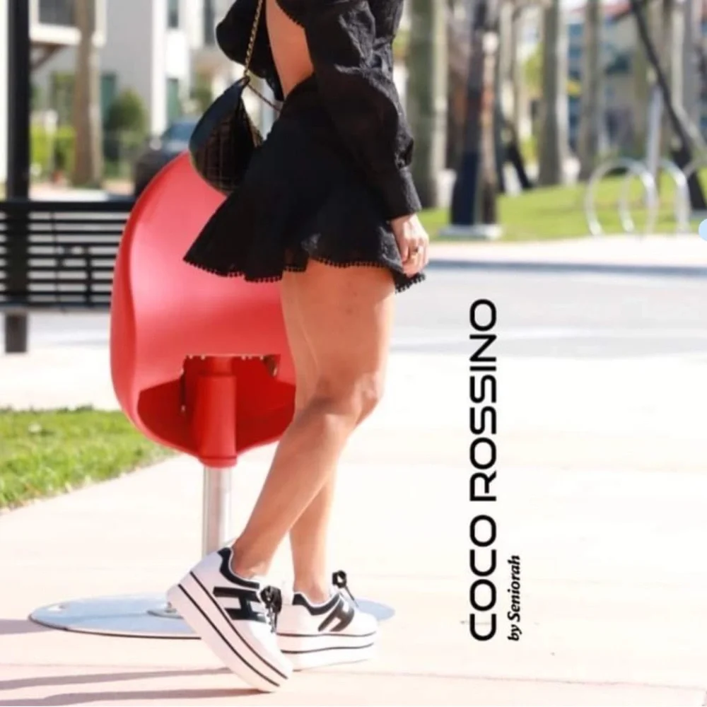 Coco Rossino Silver and Black Platform Sneakers - Picture 12 of 13